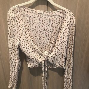 John Galt floral wrap top